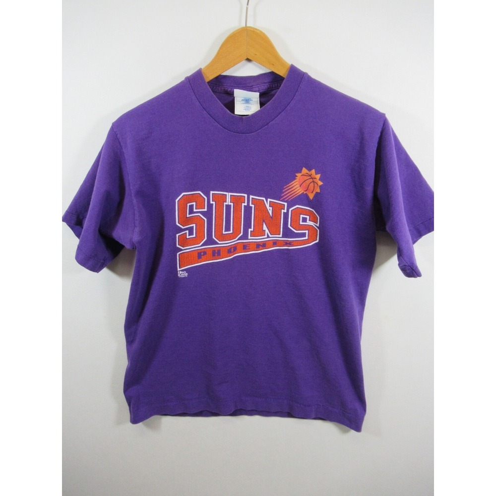 Vintage 90s Phoenix Suns T Shirt Youth 18/20 Purple Pro Player Single Stitch